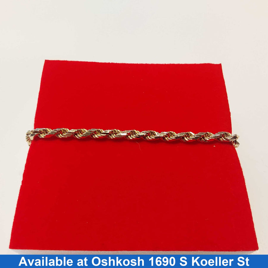 Rope Bracelet - Yellow Gold 14k (.585) 12.7 grams 8 inch