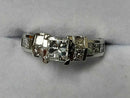 Ring - Wedding Set - White Gold 14k (.585) 4.9 grams Size 7