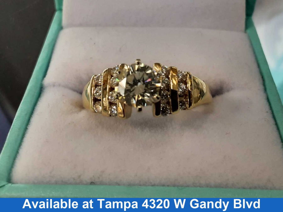 Women's Ring - Yellow Gold 14k (.585) 6.3 grams Size 11