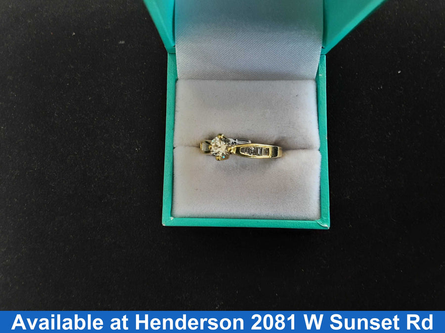 Ring - Engagement Set - Yellow Gold 18k (.750) 4.1 grams Size 10