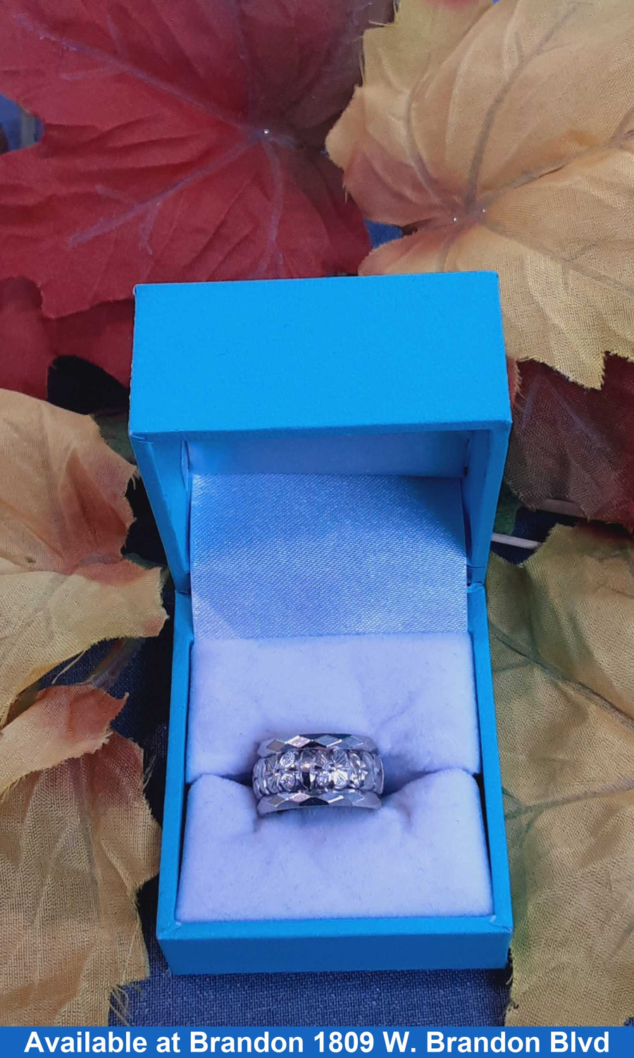 Ring - Wedding Band - White Gold 14k (.585) 6 grams Size 5.5