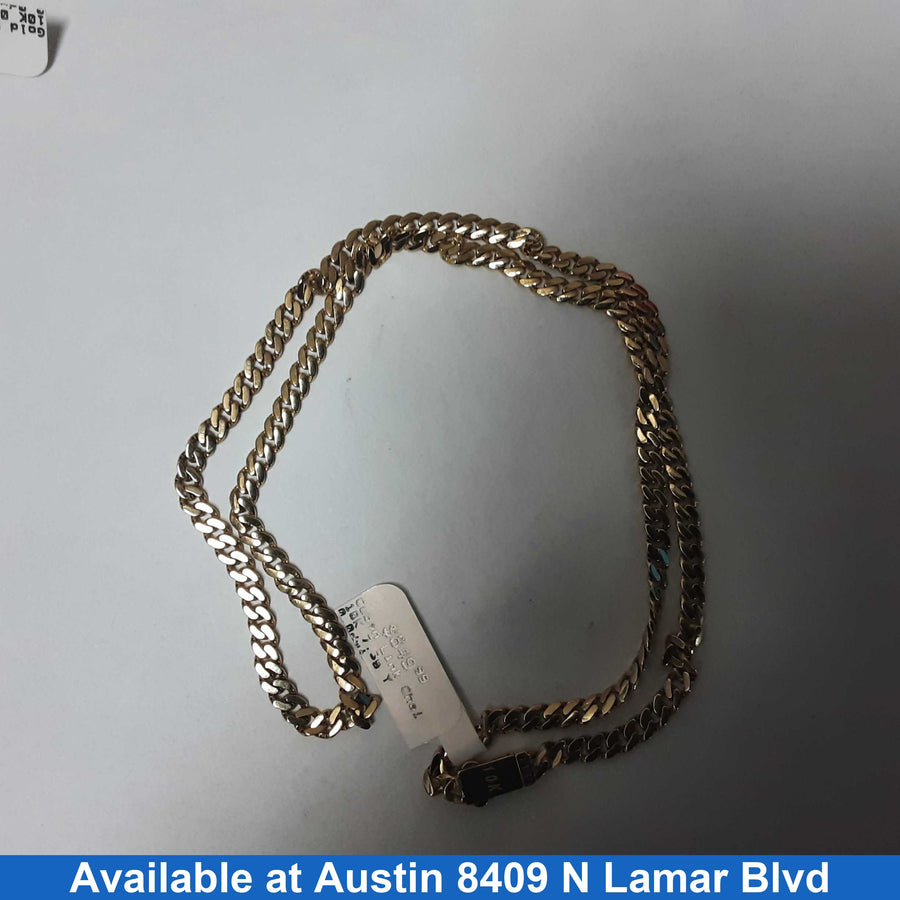 Cuban Link Chain - Yellow Gold 10k (.417) 7.3 grams 18 inch