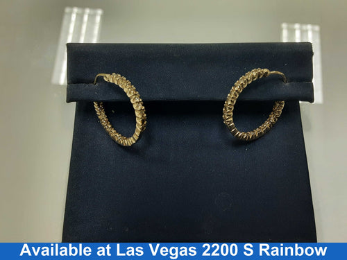 Hoop Earrings - Yellow Gold 10k (.417) 5.5 grams