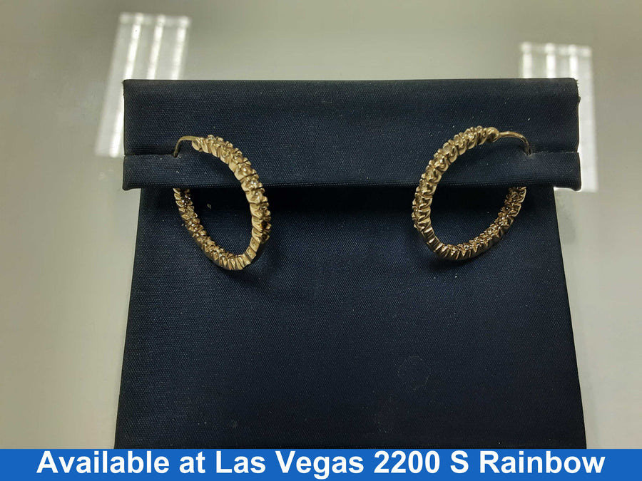 Hoop Earrings - Yellow Gold 10k (.417) 5.5 grams