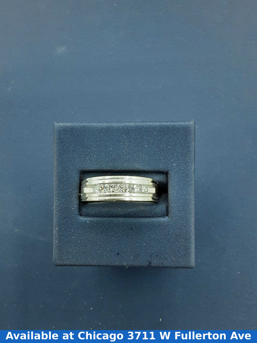 Ring - Wedding Band - White Gold 14k (.585) 6.7 grams Size 20