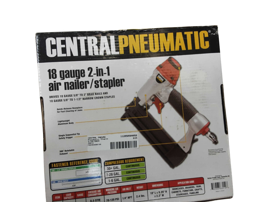 Central Pneumatic 68019 Red Pneumatic Stapler EZPAWN