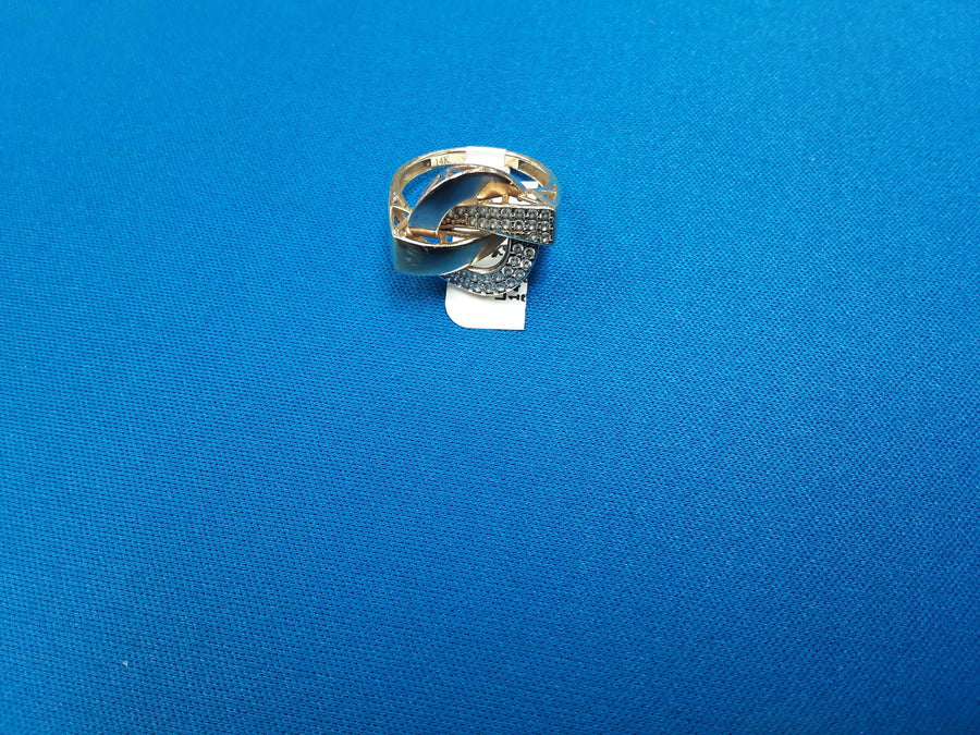 Women's Ring - Yellow Gold 14k (.585) 3.4 grams Size 7.5