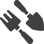 White Garden Hand Tool