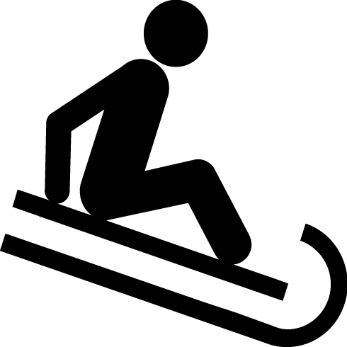 Ziffy Mini Luge Green Sledding Equipment