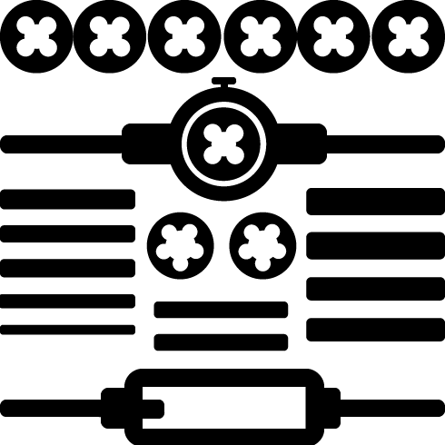 Klein Tools Knockout Punch Set With Wrench Black Tap & Die Set