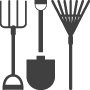 Black Long-Handled Tool