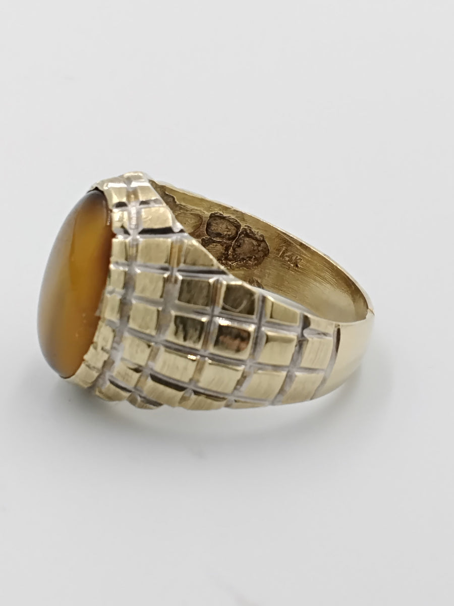 Men's Ring - Yellow Gold 14k (.585) 7.6 grams Size 11