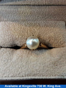 Women's Ring - Solitaire - Yellow Gold 14k (.585) 3.2 grams Size 9