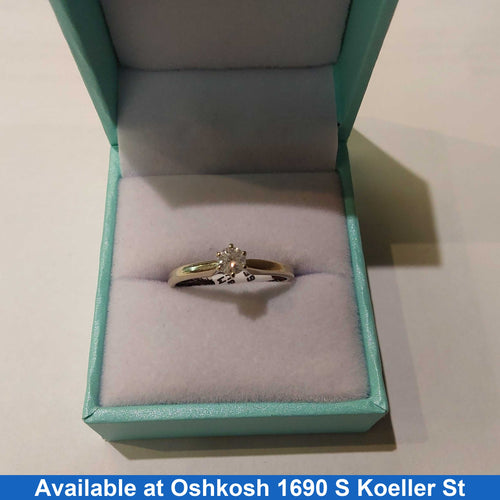 Women's Ring - Solitaire - White Gold 14k (.585) 2.5 grams Size 9