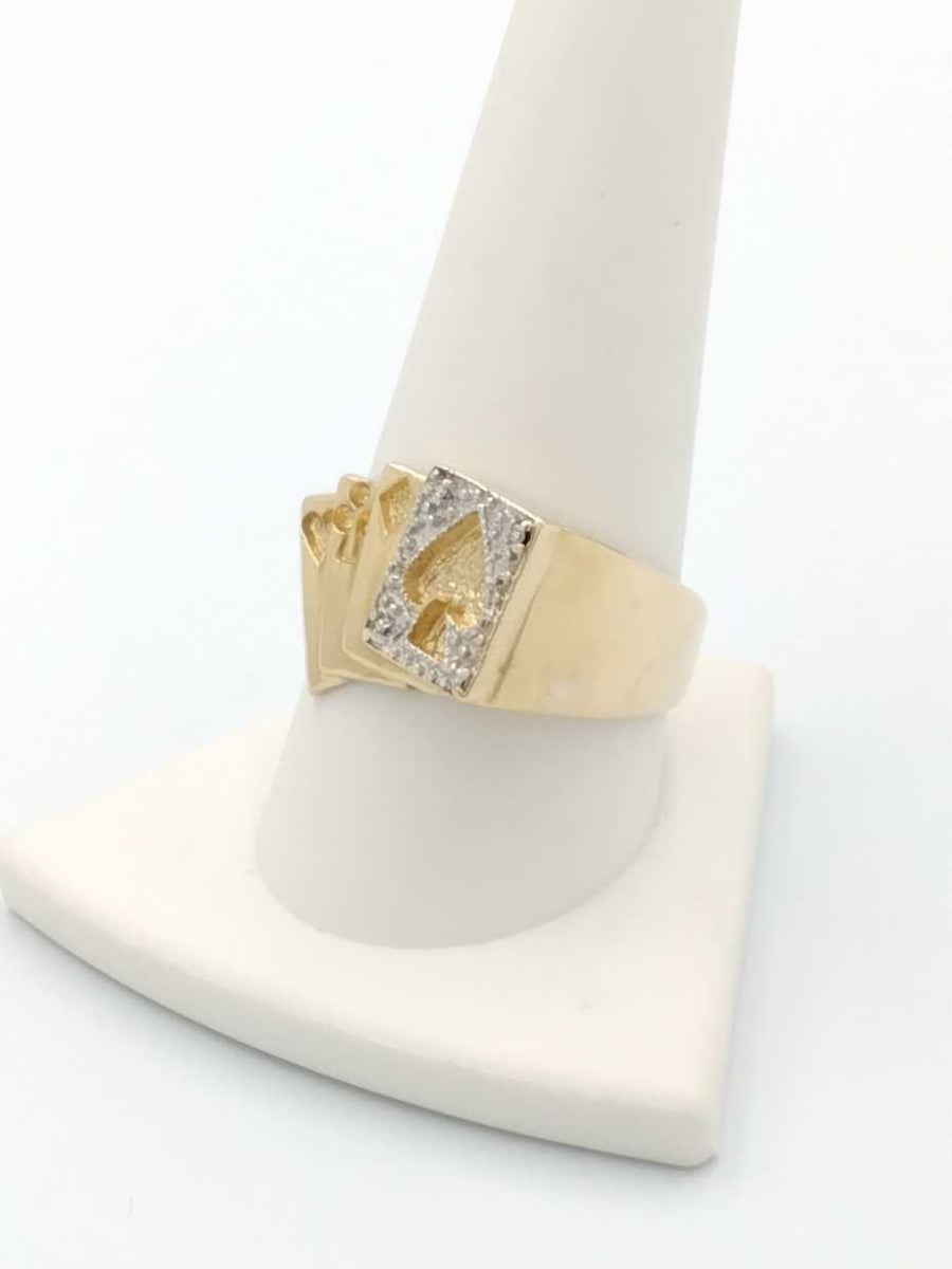 Women's Ring - Yellow Gold 10k (.417) 5.3 grams Size 11