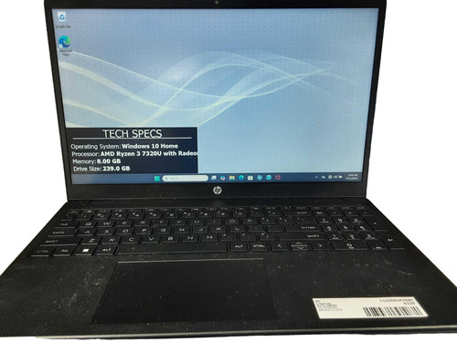 Hp 15-fc0xxx Amd Ryzen 3 8 Gb 256 Gb Black Laptop