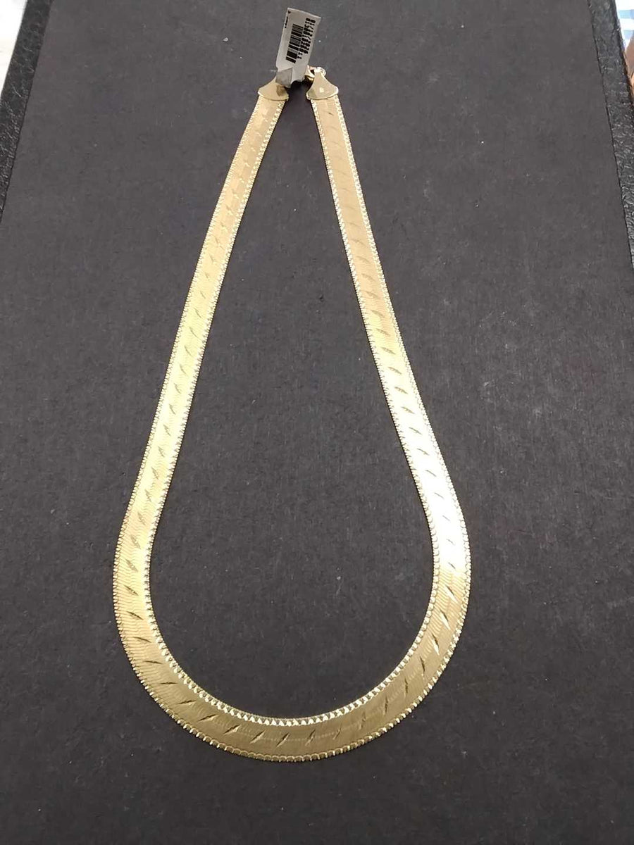 Herringbone Chain - Yellow Gold 10k (.417) 21.1 grams 24 inch
