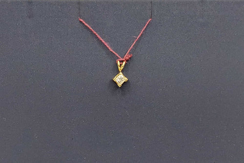 Diamond Pendant - Yellow Gold 14k (.585) 0.665 grams