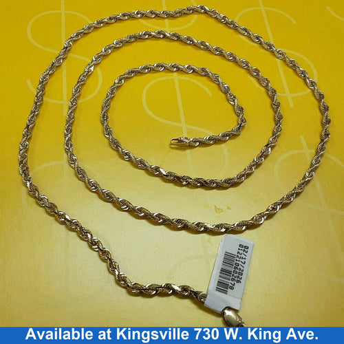Rope Chain - Yellow Gold 10k (.417) 15 grams 30 inch