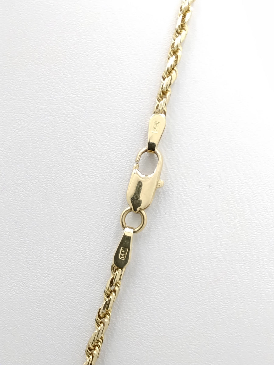 Rope Chain - Yellow Gold 14k (.585) 7.7 grams 18 inch