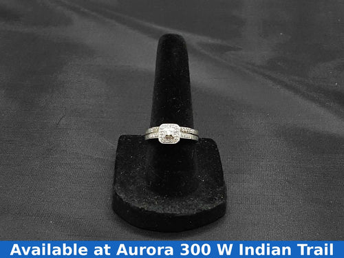 Ring - Engagement Set - White Gold 10k (.417) 3.4 grams Size 6.5