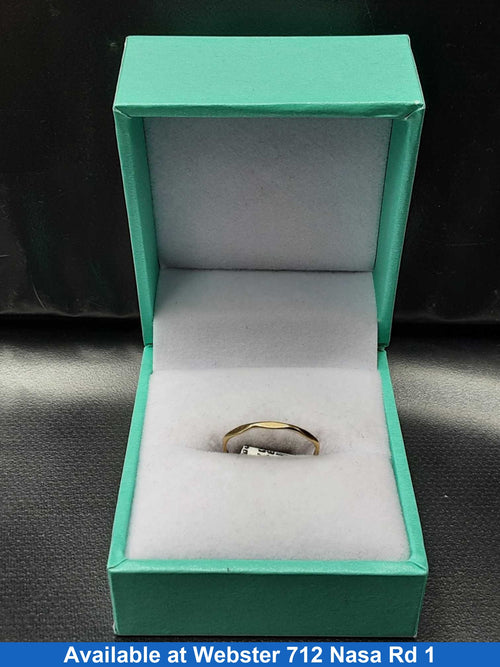 Ring - Wedding Band - Yellow Gold 14k (.585) 0.5 grams Size 3.5