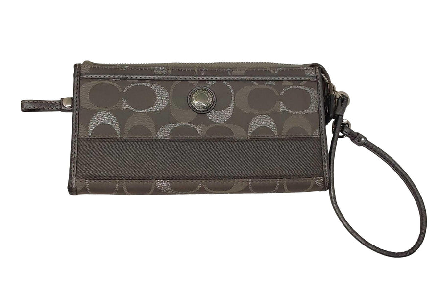 Coach Wristlet Gray Wallet