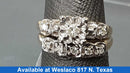 Ring - Wedding Set - Yellow Gold 14k (.585) 5 grams Size 5.5