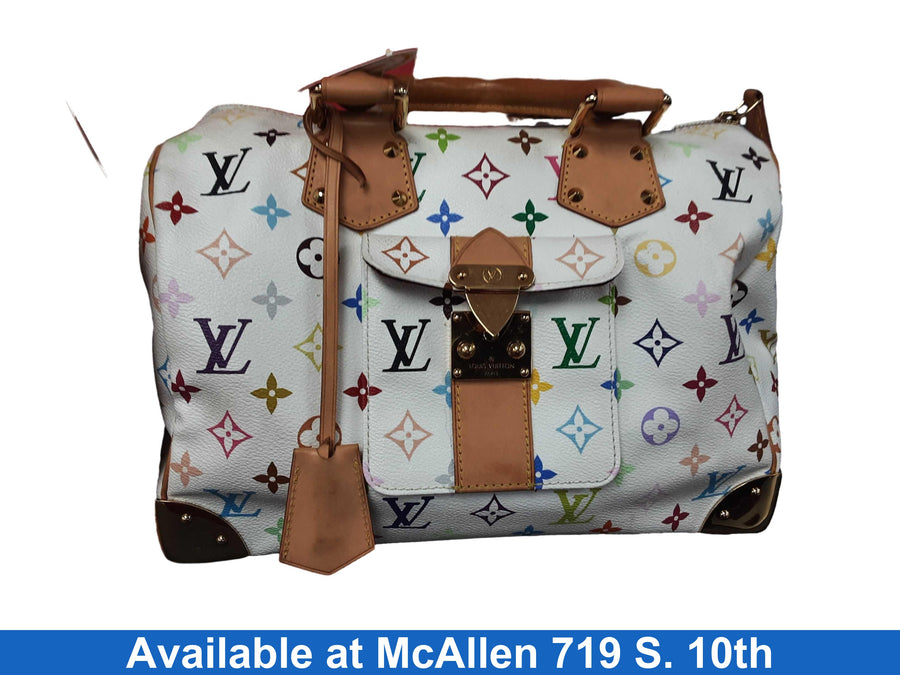 Louis Vuitton Speedy 30 Takashi Murakami Collaoration White Purse / Handbag