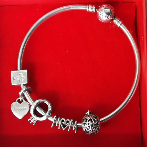 Bangle Bracelet - Silver 21.3 grams 8 inch