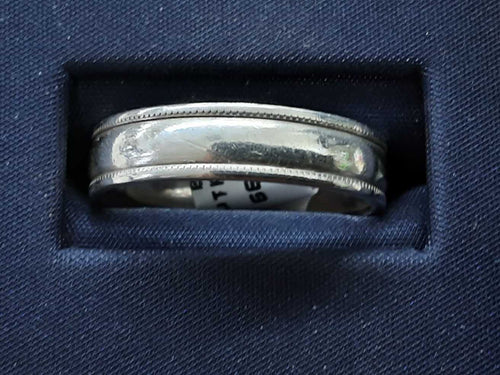 Ring - Wedding Band - Silver 5.1 grams Size 20