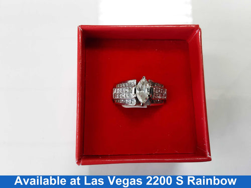 Ring - Wedding Set - White Gold 14k (.585) 11.9 grams Size 20