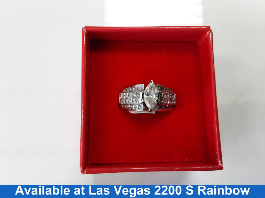 Ring - Wedding Set - White Gold 14k (.585) 11.9 grams Size 20