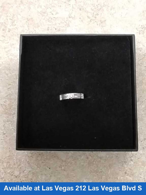 Ring - Wedding Band - White Gold 18k (.750) 4.1 grams Size 6.5