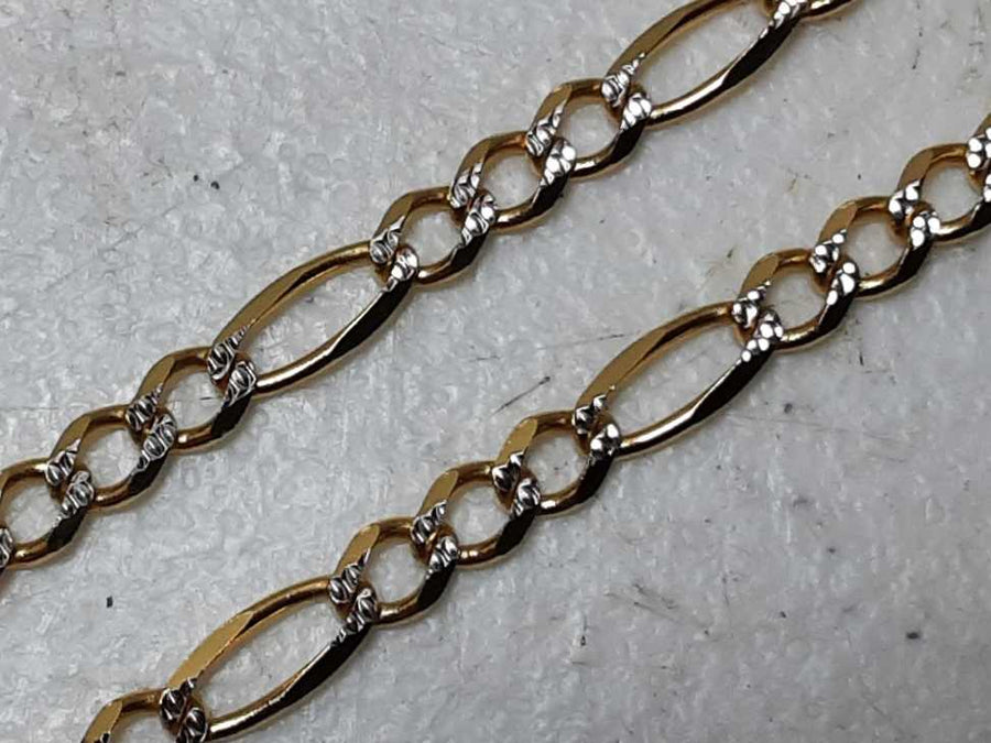 Figaro Chain - Yellow Gold 14k (.585) 14.3 grams 24 inch