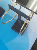 Bangle Earrings - Tricolor Gold 14k (.585) 5.3 grams