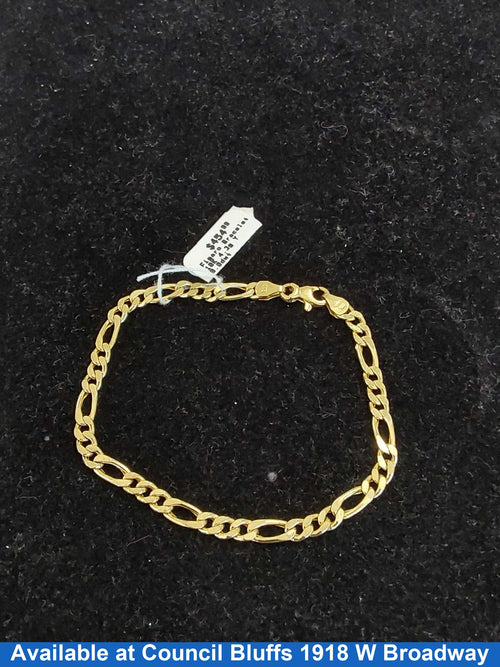 Figaro Bracelet - Yellow Gold 10k (.417) 4.3 grams 7 inch