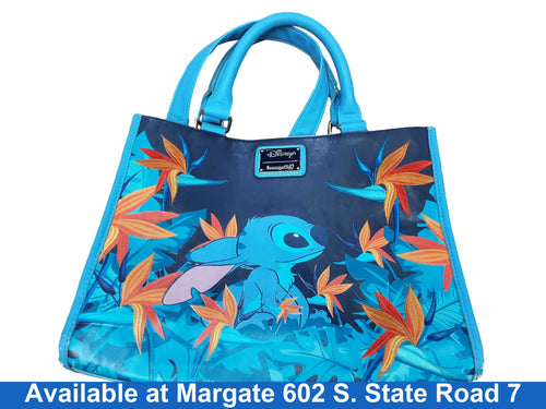 Disney Lilo And Stitch Birds Of Paradise Blue Purse / Handbag