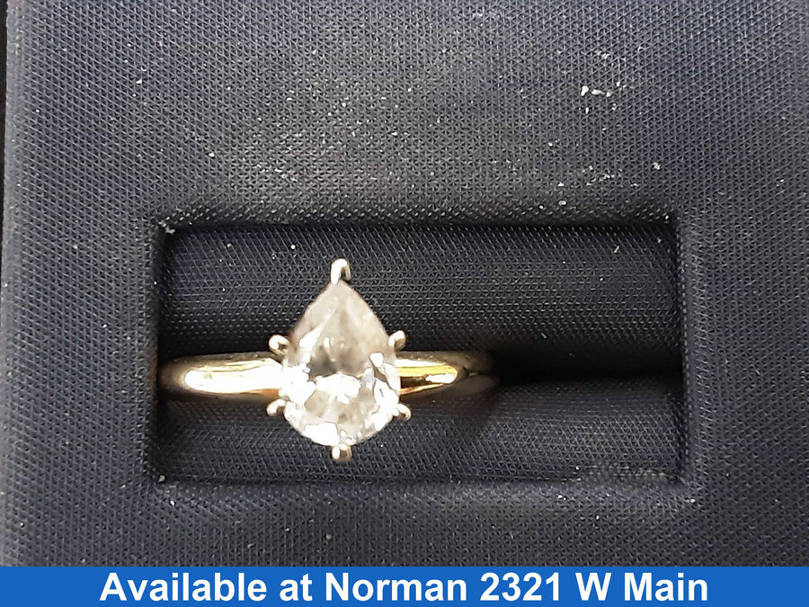 Women's Ring - Solitaire - Yellow Gold 10k (.417) 1.9 grams Size 7