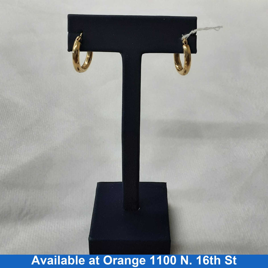 Hoop Earrings - Yellow Gold 14k (.585) 1.6 grams