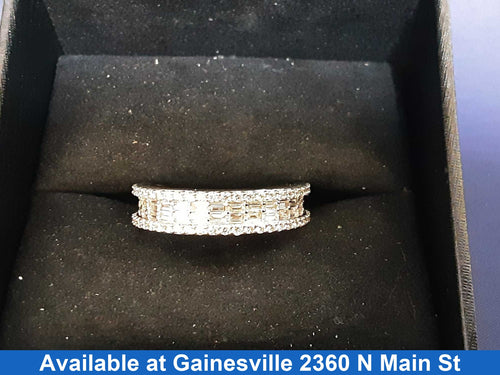 Ring - Wedding Band - White Gold 10k (.417) 4 grams Size 10.5