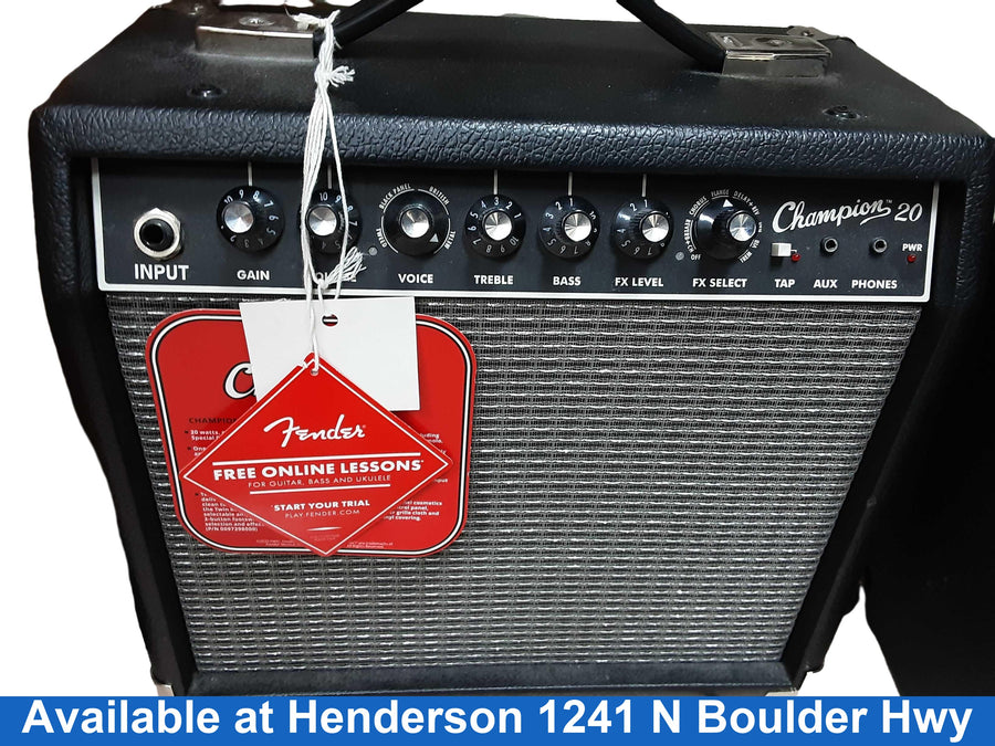 Fender Champion 20 Black Guitar Amplifier