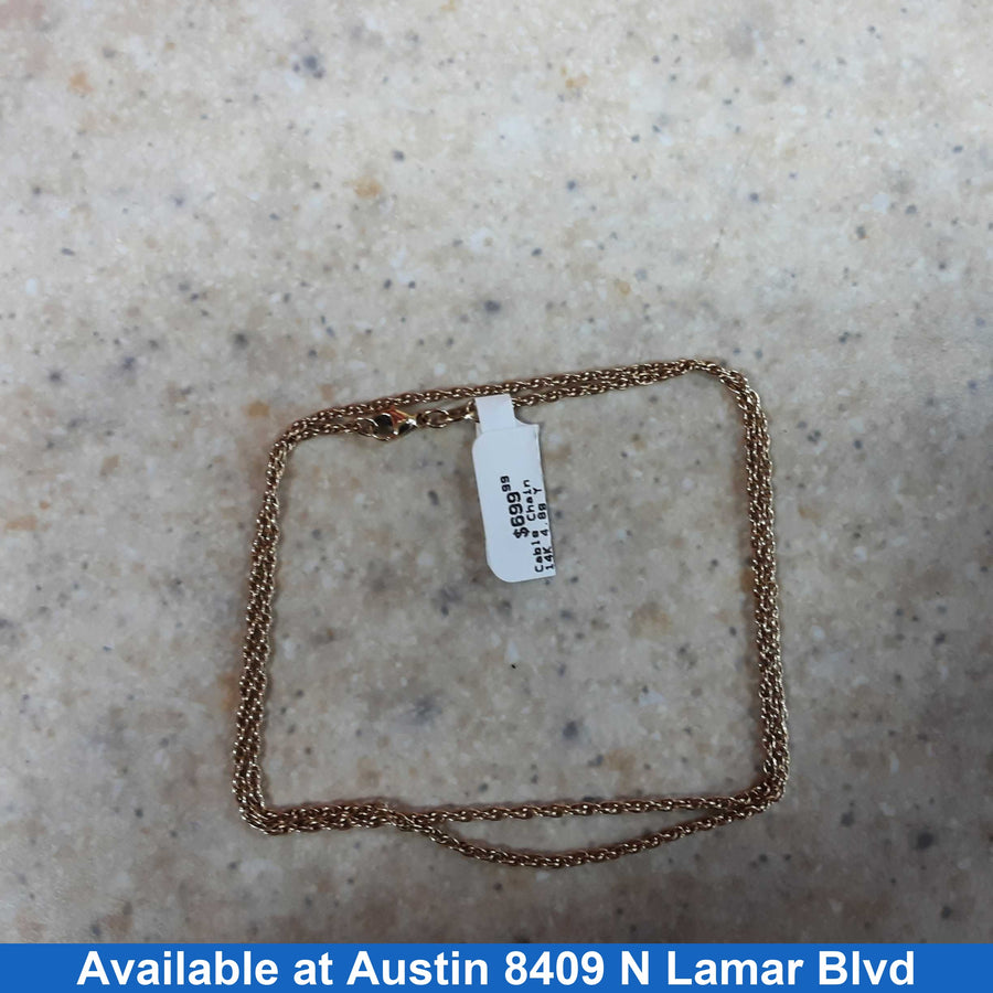 Chain - Yellow Gold 14k (.585) 4.8 grams 22 inch