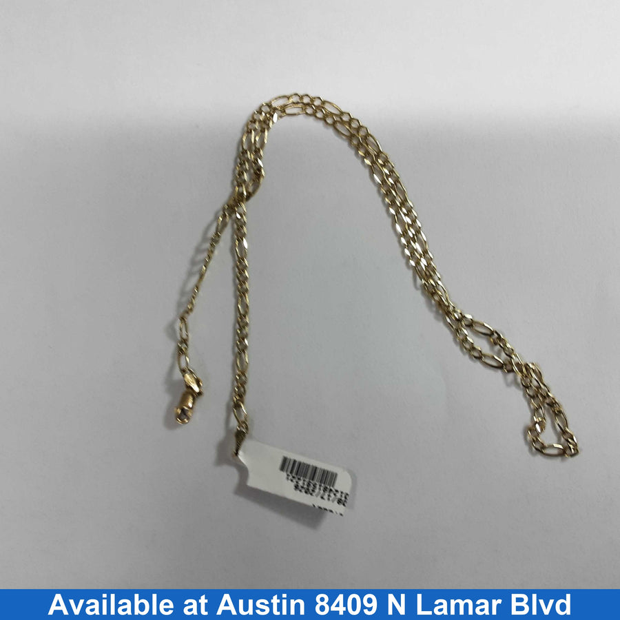 Figaro Chain - Yellow Gold 14k (.585) 3.5 grams 18 inch