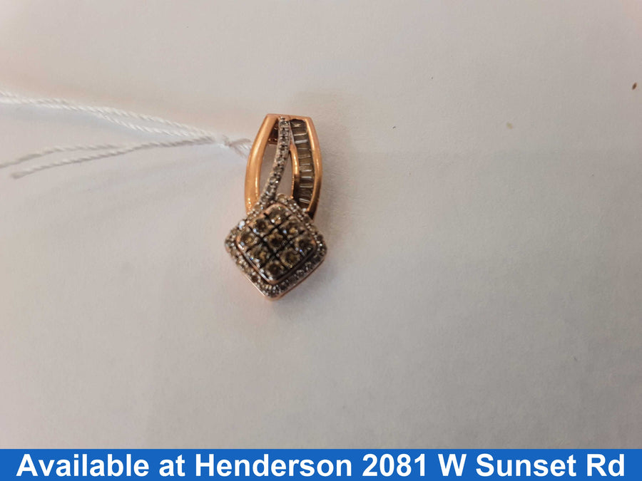 Diamond Pendant - Rose Gold 10k (.417) 1.5 grams