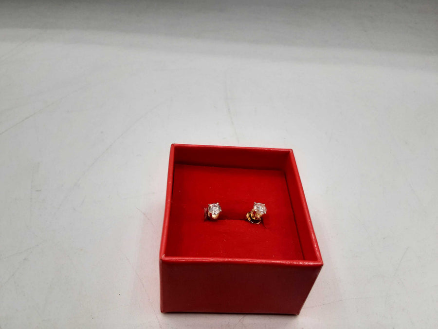 Double Stud Earring - Yellow Gold 10k (.417) 1.1 grams