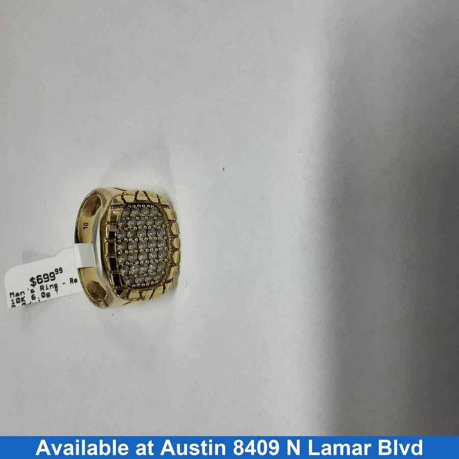 Men's Ring - Yellow Gold 10k (.417) 6 grams Size 10