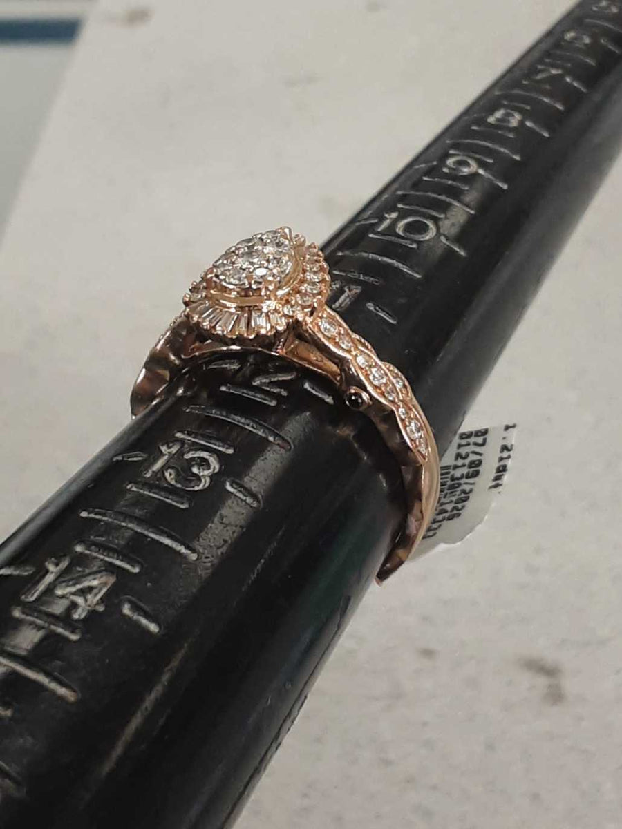 Ring - Engagement Set - Rose Gold 10k (.417) 7.4 grams Size 10.5