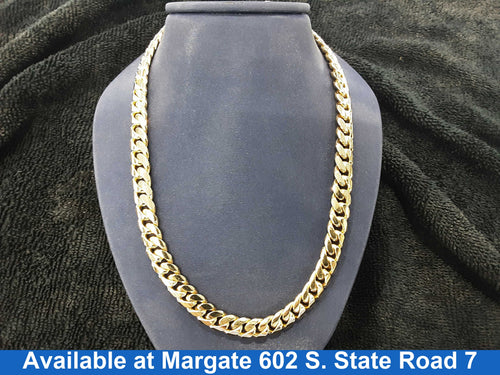 Cuban Link Chain - Yellow Gold 10k (.417) 100.6 grams 24 inch