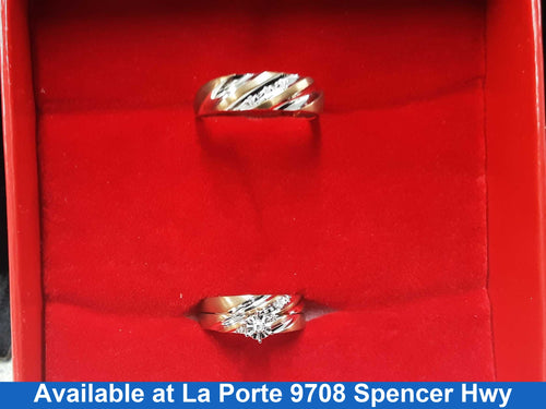 Ring - Wedding Set - Yellow Gold 10k (.417) 5.9 grams Size 7